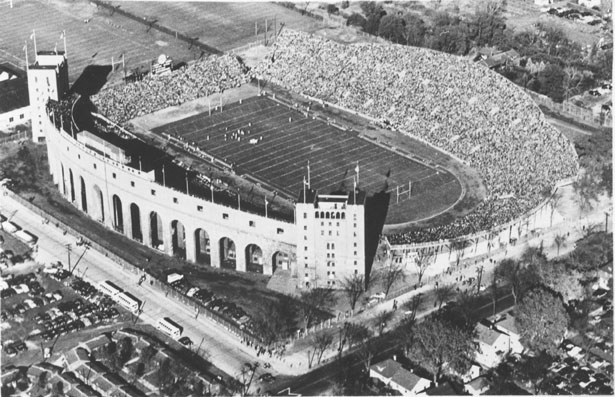 Dyche Stadium, Aerial View: Pre-1951