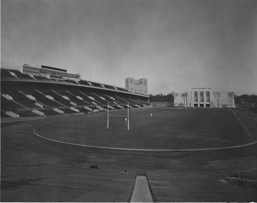 McGaw Memorial Hall and Dyche Stadium (now Ryan Field)
