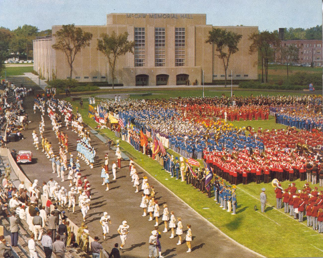 McGaw Memorial Hall, Exterior: Football Program, Oct. 17, 1964