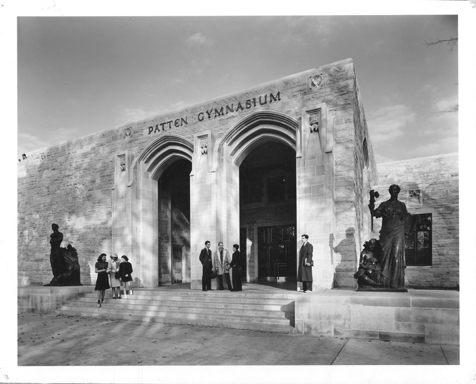 Patten Gym (New), Exterior: Front Steps