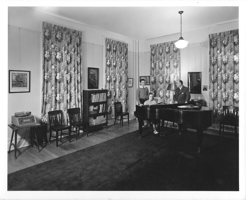 Music Admin. Building, Interior: Piano Lesson