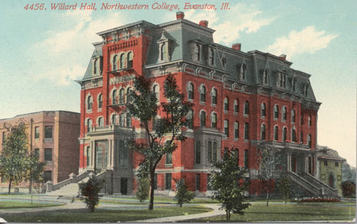 Willard Hall (Music Admin. Bldng), Exterior: Postcard, circa 1914