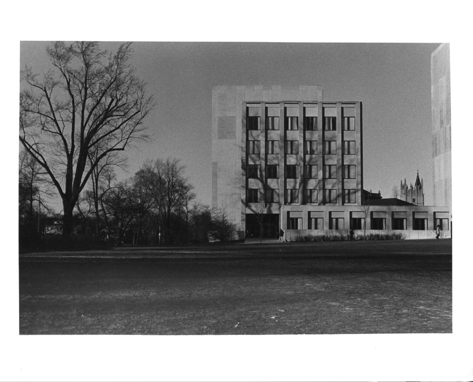 Leverone Hall, Exterior: With Arthur Andersen Hall
