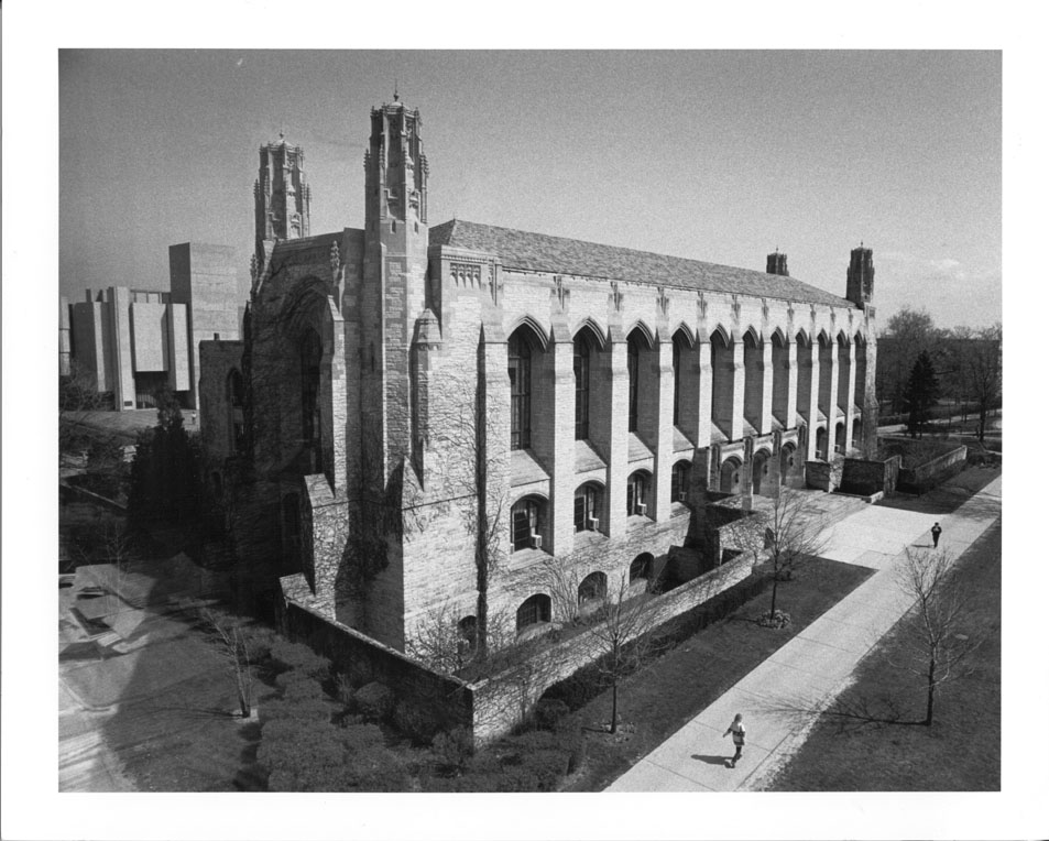 Deering Lib., Exterior: Aerial View, North and East Elevation, 1983