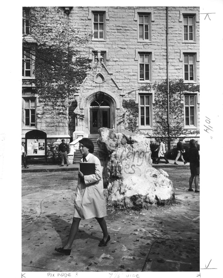 The Rock: Circa 1965, painted, with students