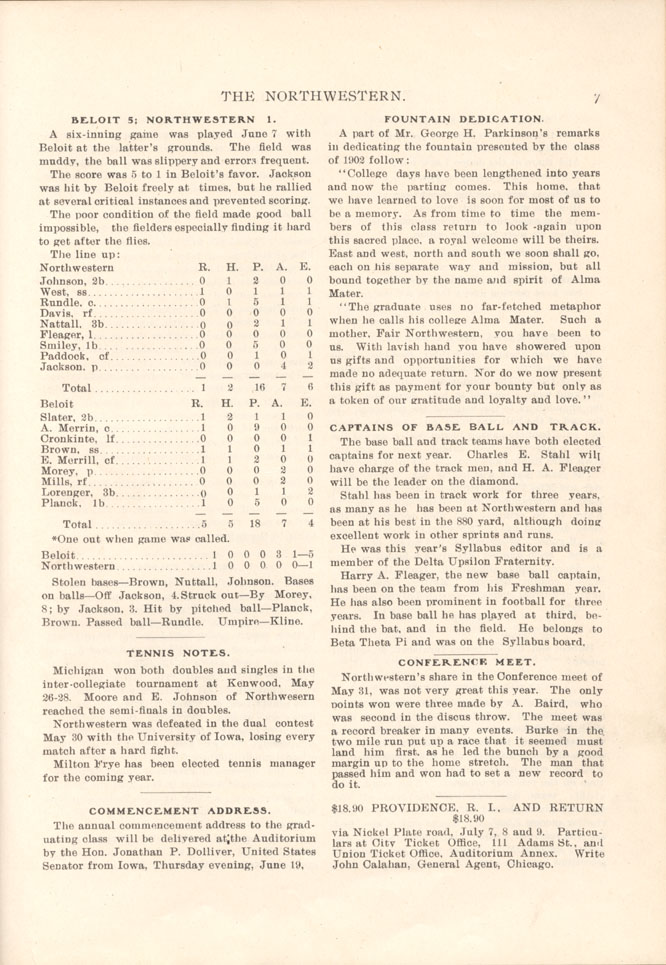 The Rock, Clippings: "Fountain Dedication"