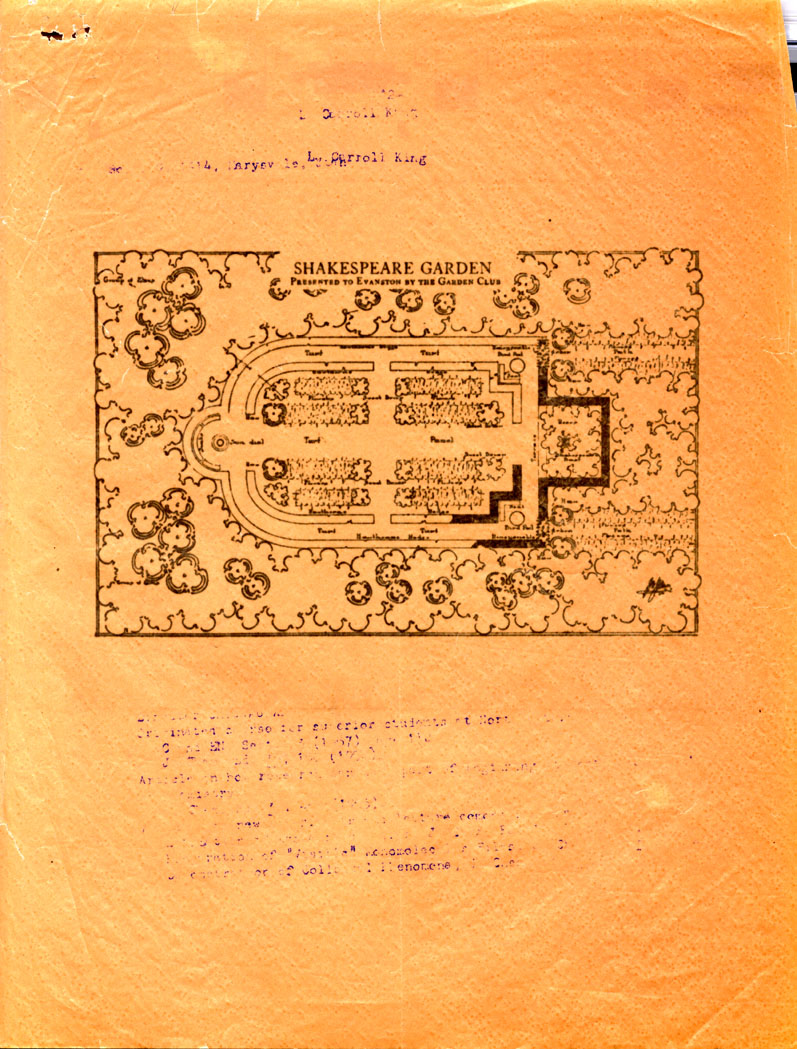 Shakespeare Garden: Map