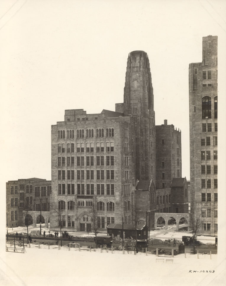 Wieboldt Hall, Exterior: With Archways on each side