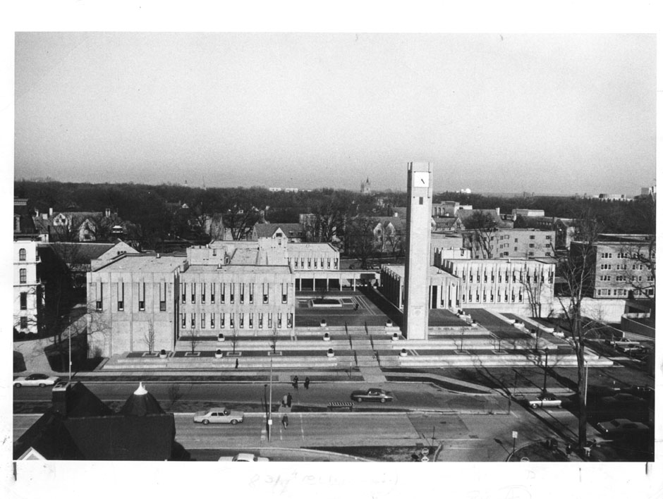 Rebecca Crown: Wide View with Clock Tower