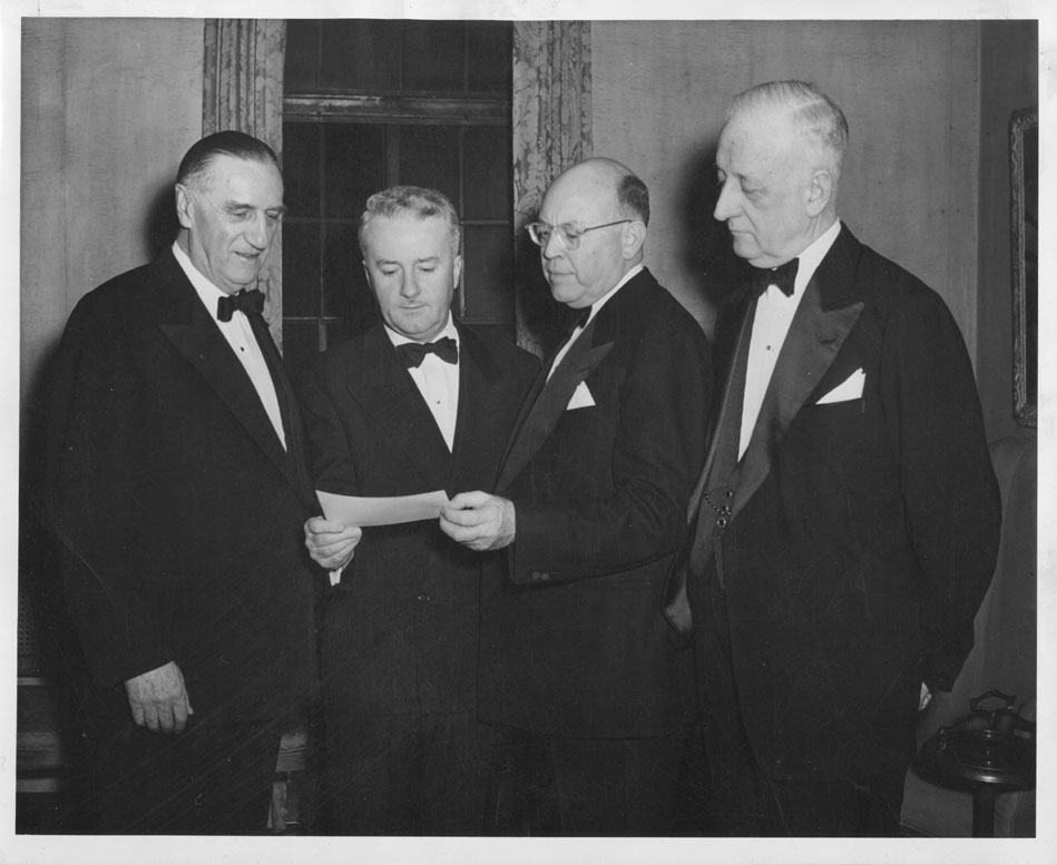 Kresge Hall:Presentation of $500,000 to N.U. from Kresge Fondation on Jan. 14,1952.