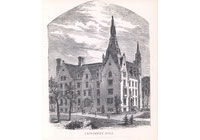 University Hall, Exterior: Etching