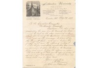 University Hall: Letter from Class of 1879 Offering Clock Tower