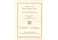 McGaw Memorial Hall, Dedication: Program Cover