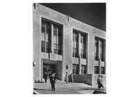 Kresge Hall: exterior entrance