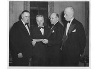 Kresge Hall:Presentation of $500,000 to N.U. from Kresge Fondation on Jan. 14,1952.