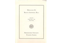 Kresge Hall: dedication program cover