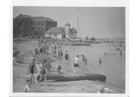 Evanston Campus: Beach scene, 1920s